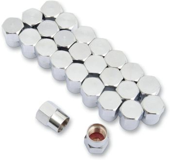 CAP VALVE STEM CHROME 25P
