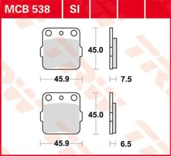 BRAKE PAD TRW MCB538SI