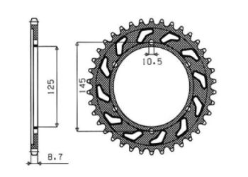 REAR SPROCKET 530 39T STEEL