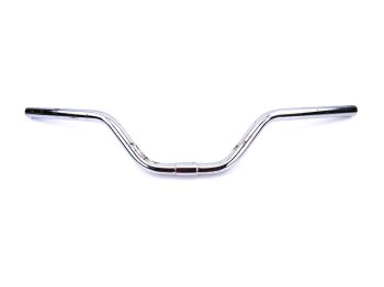 Handlebar Chrome Wide 650mm High 110mm Offset 70mm Diameter Mounting 25mm Width 35mm for Hercules L 50, MF 1 2 3, CB City Bike, Zündapp Automatic Mofa Type 442, Kreidler MP, Puch Maxi S N, Rixe DKW