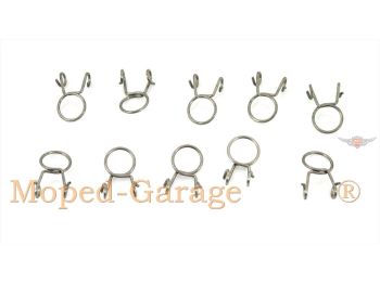 Clamp metal 9mm 10 pieces for Zündapp, Kreidler, Hercules, Puch, moped, moped, mokick, scooter