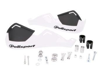 handguards Polisport Evolution Integral white for 22mm diameter handlebar