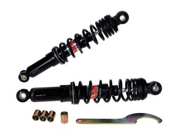 Shock absorber set YSS Pro-X black 300mm for Puch Maxi, Tomos