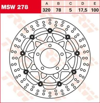 BRAKE DISC FL MSW278