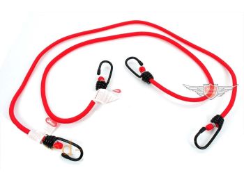 Luggage carrier rubber universal 2 pieces length approx. 1000mm red for Zündapp, Kreidler, Hercules, Puch, Simson, KTM, NSU, DKW, Miele, Gritzner, Göricke