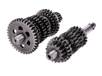 Gearbox Top Racing complete, reinforced, longer ratio for Minarelli AM6 1st + 2nd series