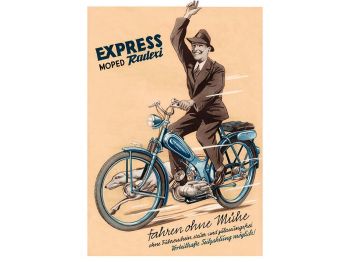 Advertising poster moped 42cm 29cm for Express Radexi 1