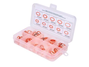 Sealing ring assortment copper M5 - M14 200 pieces