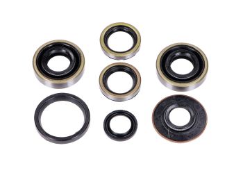 Oil seal set 6-piece black for Hercules, KTM, Miele, DKW, Göricke, Gritzner, 50/AM A, AM B, AMA I, A S, 2S, 2KS