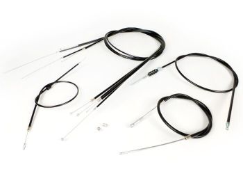 Cable set -BGM ORIGINAL, PE inner liner- Vespa PX EFL (1984-) - black