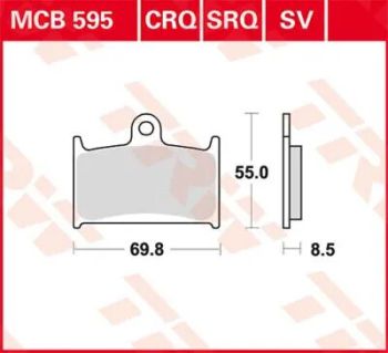 BRAKE PAD TRW MCB595SV