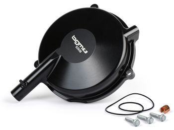 clutch cover BGM Pro Superstrong CNC black for Vespa Largeframe (1958-1962) conversion to PX clutch