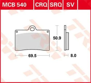 BRAKE PAD TRW MCB540SV