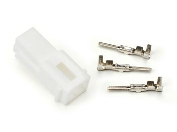 connector for wiring harness BGM PRO series 070 AM, 2 plug contacts connector for Vespa, Piaggio, Gilera