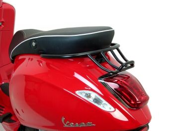 Rear rack -MOTO NOSTRA, with grab hanlde- Vespa Primavera 50 (ZAPC53100, ZAPC53200), Vespa Primavera 125 (ZAPM81100), Vespa Primavera 150 (ZAPM81200), Vespa Sprint 50 (ZAPC53101, ZAPC53201), Vespa Sprint 125 (RP8M82111, ZAPM81300, ZAPM81301) - matt black