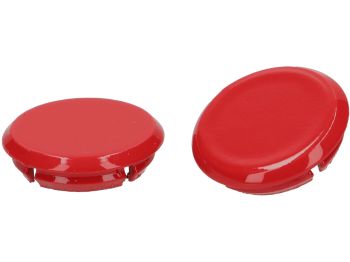 cover cap set mirror holes Moto Nostra, Rosso Coraggioso (894) for Vespa GTS 125 Keyless and GTS 300 HPE Keyless